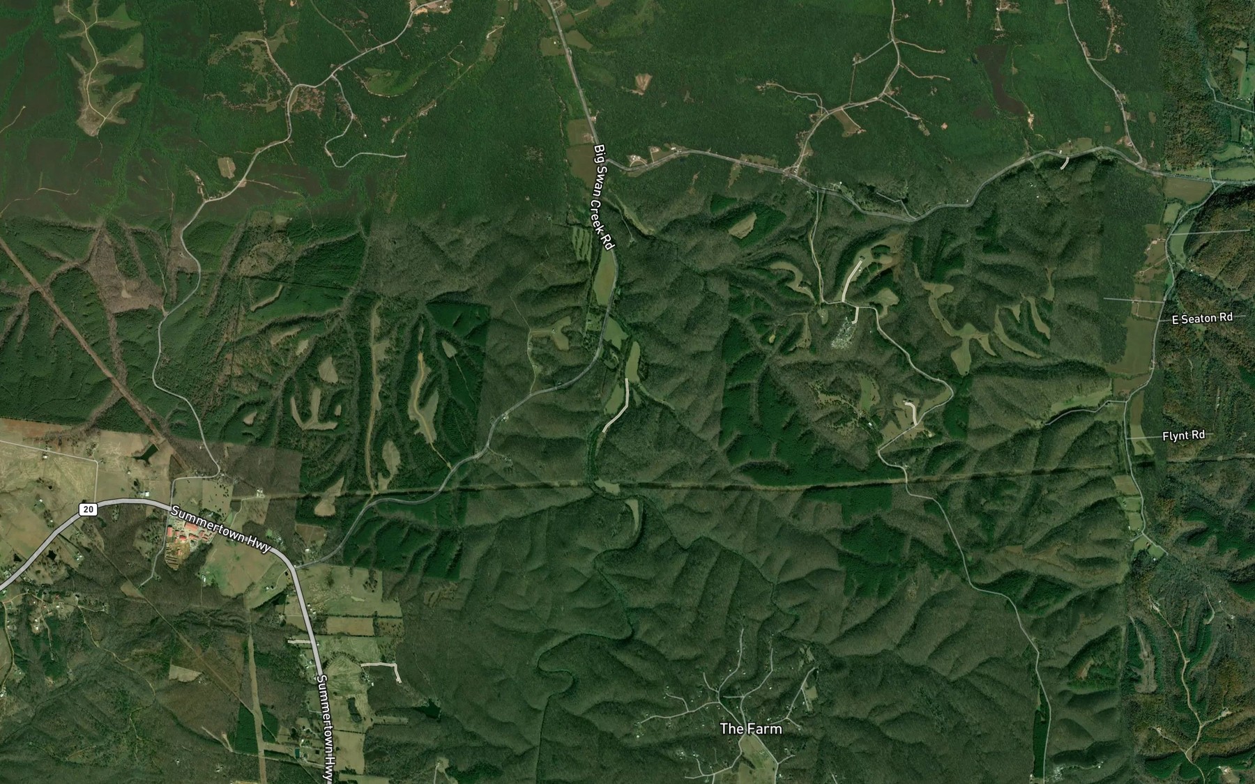 Satellite map of the Wright Branch
