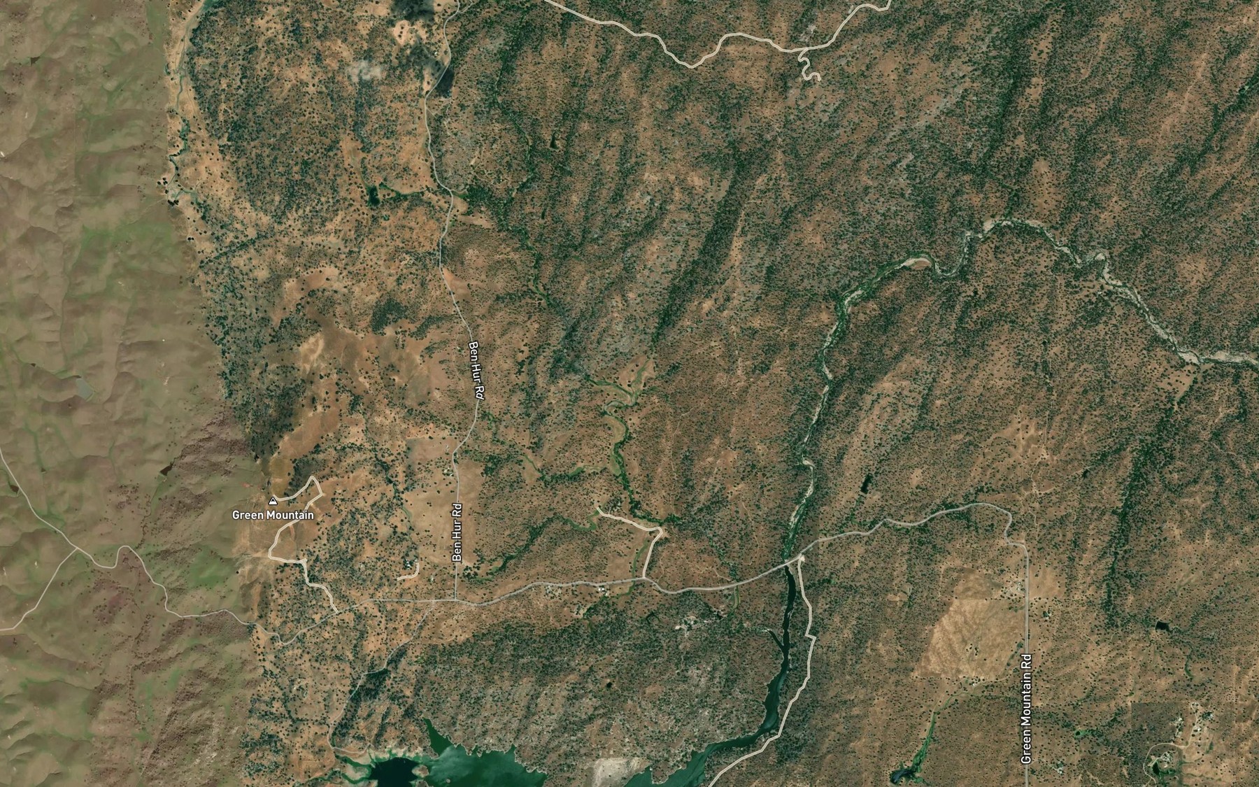 Satellite map of the Cow Creek