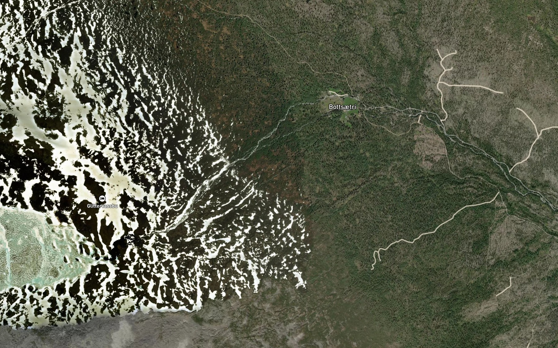 Satellite map of the Kalvgrovi