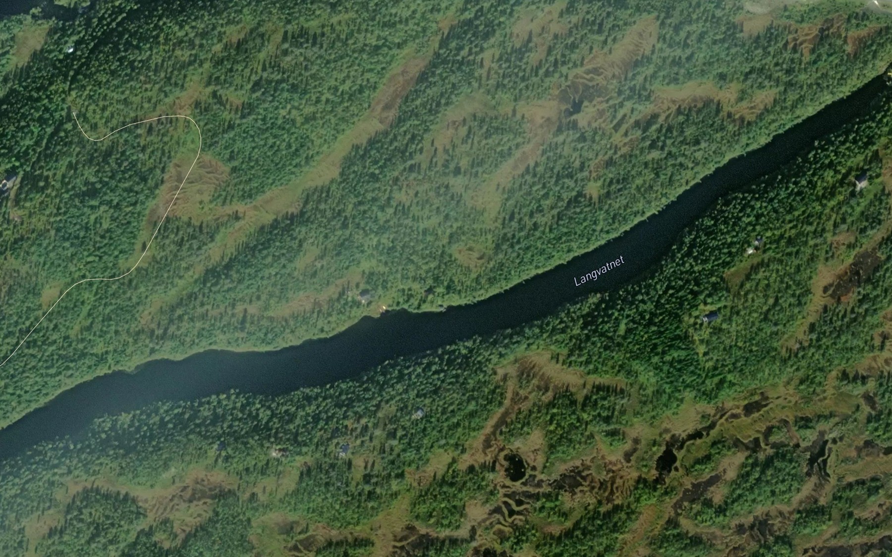 Satellite map of the Langvatnet