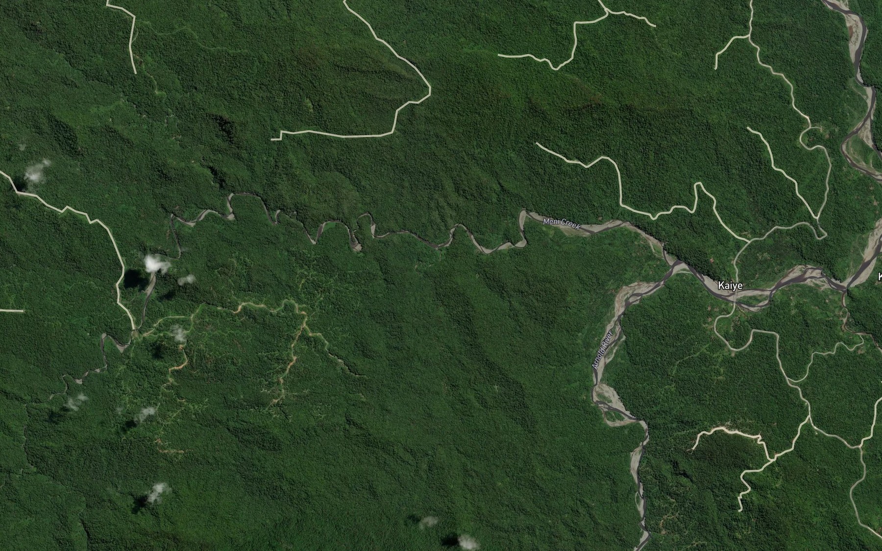 Satellite map of the Nibin Creek