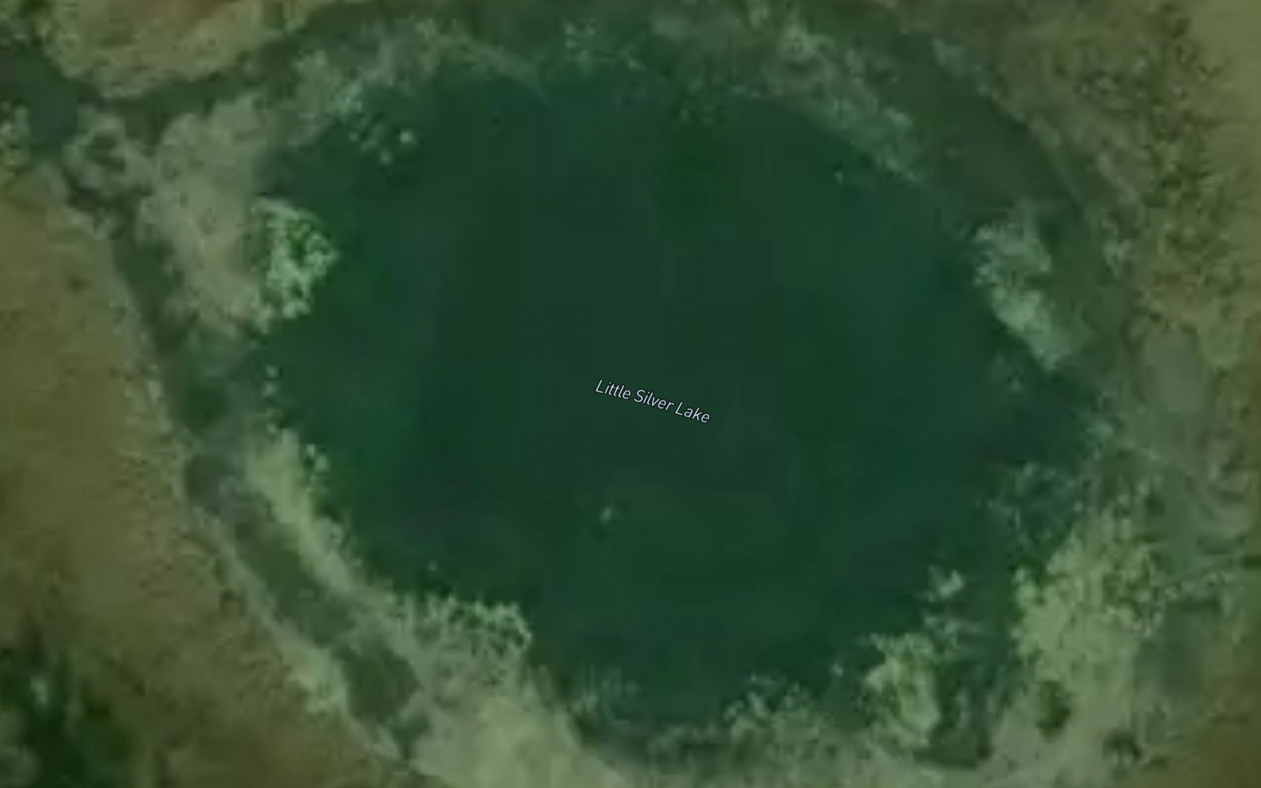 Satellite map of the Little Silver Lake