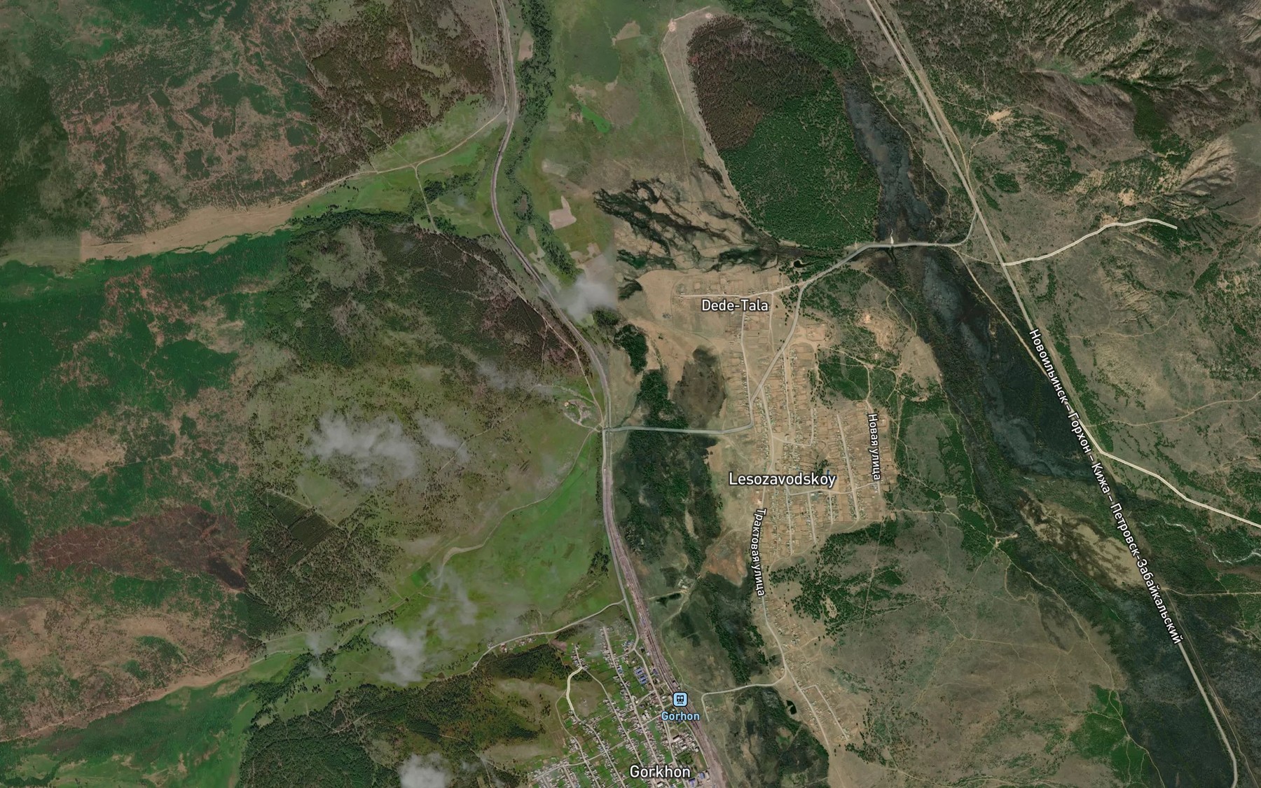 Satellite map of the Yekhe-Gorkhon