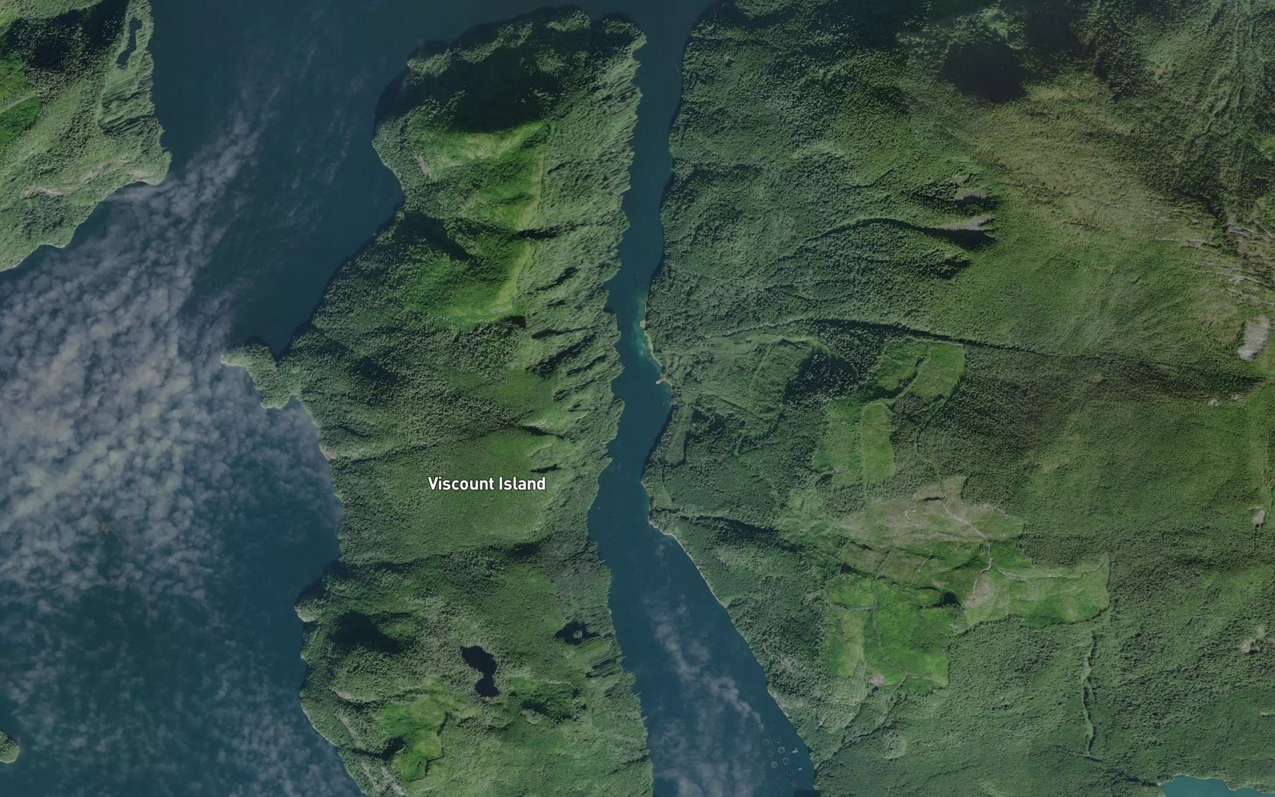 Satellite map of the Sargeaunt Passage