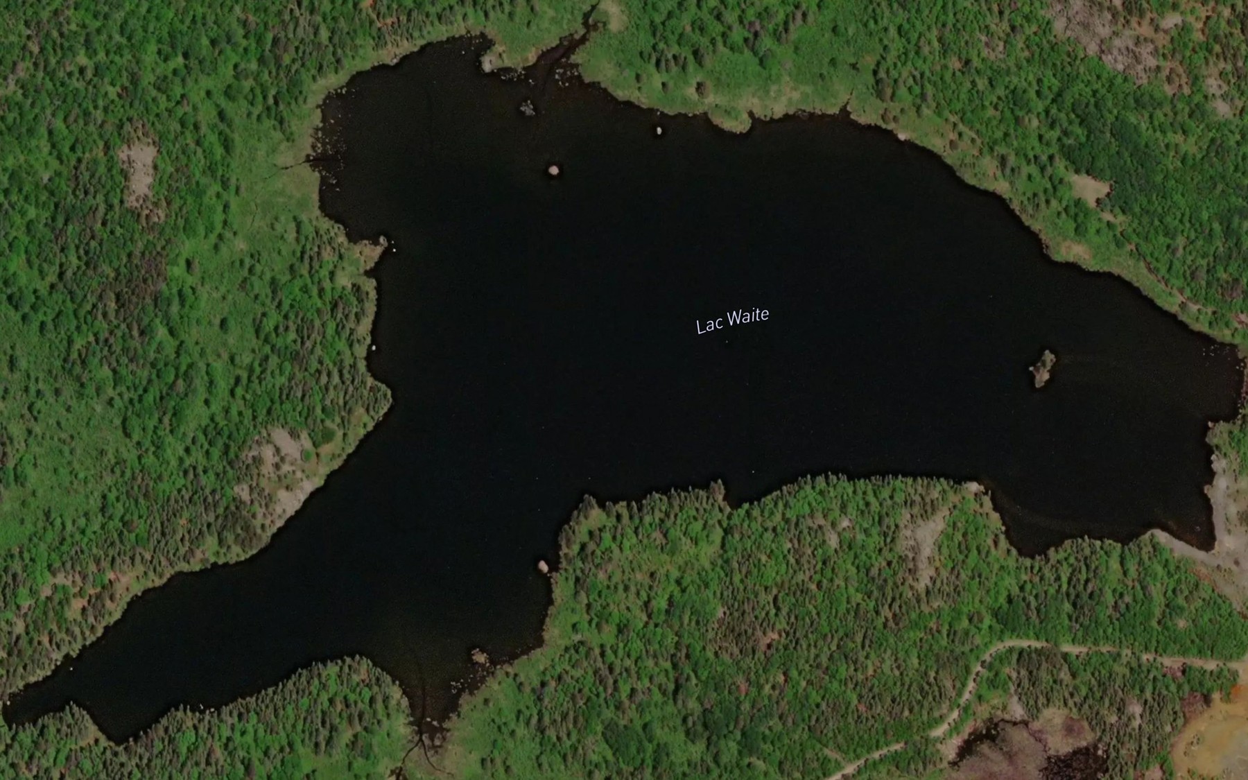 Satellite map of the Lac Waite