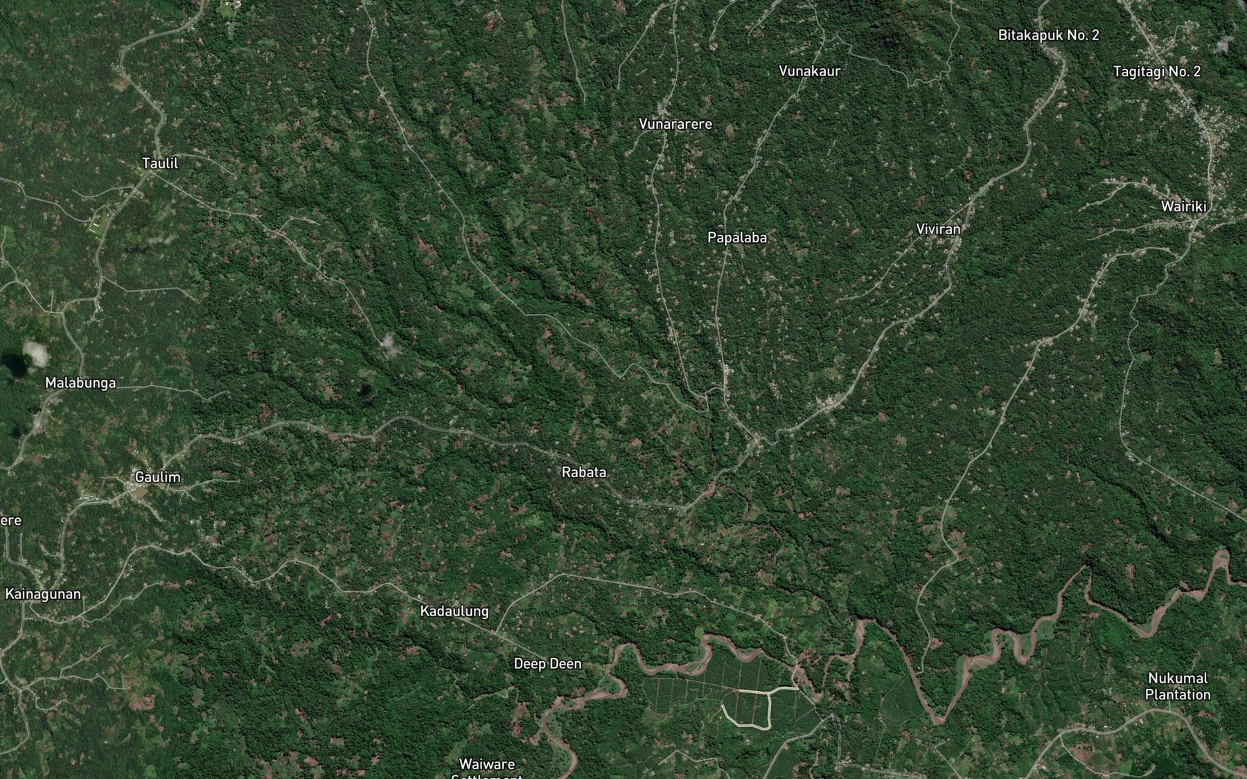 Satellite map of the Tolama Creek
