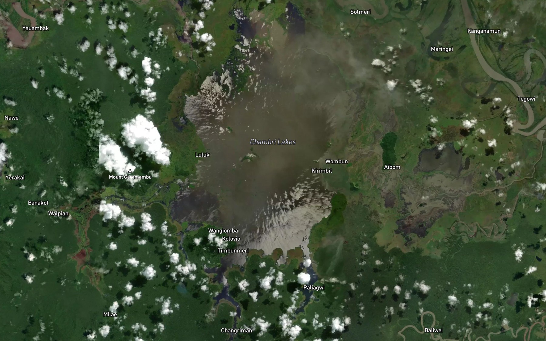 Satellite map of the Chambri Lake