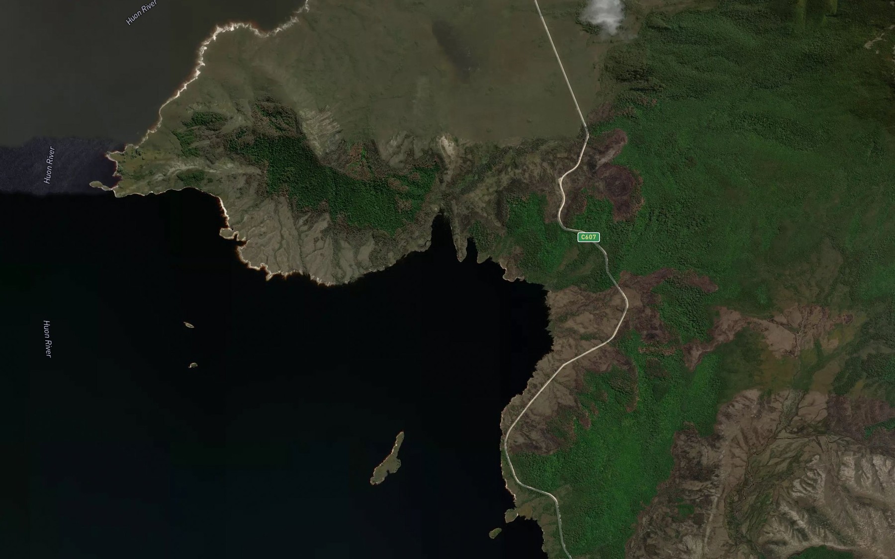 Satellite map of the Edgar Bay