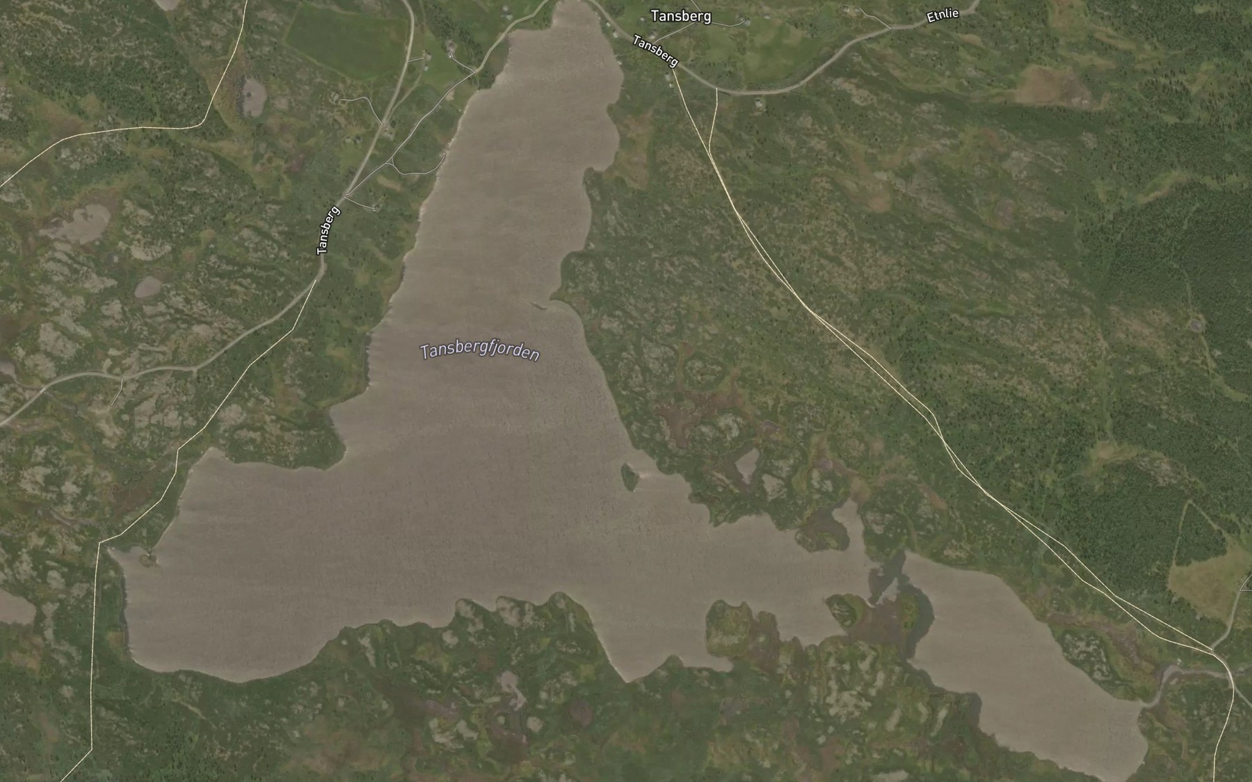 Satellite map of the Tansbergfjorden