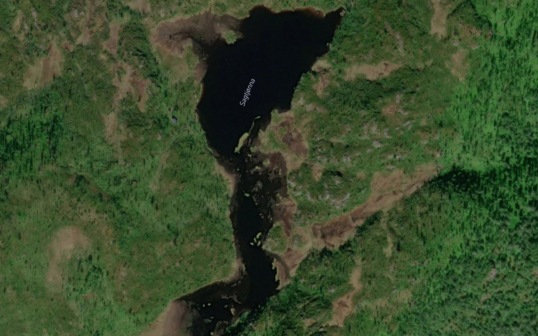 Satellite map of the Sagtjorna