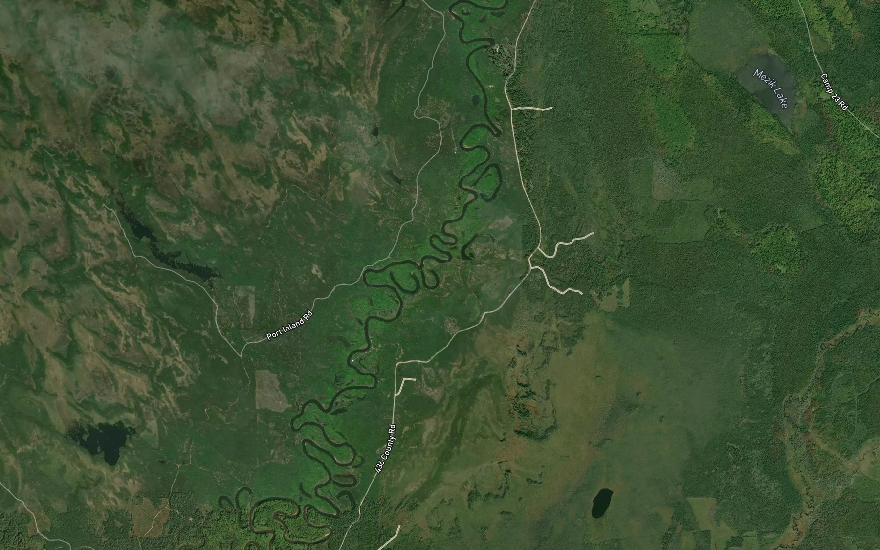 Satellite map of the Boucher Creek