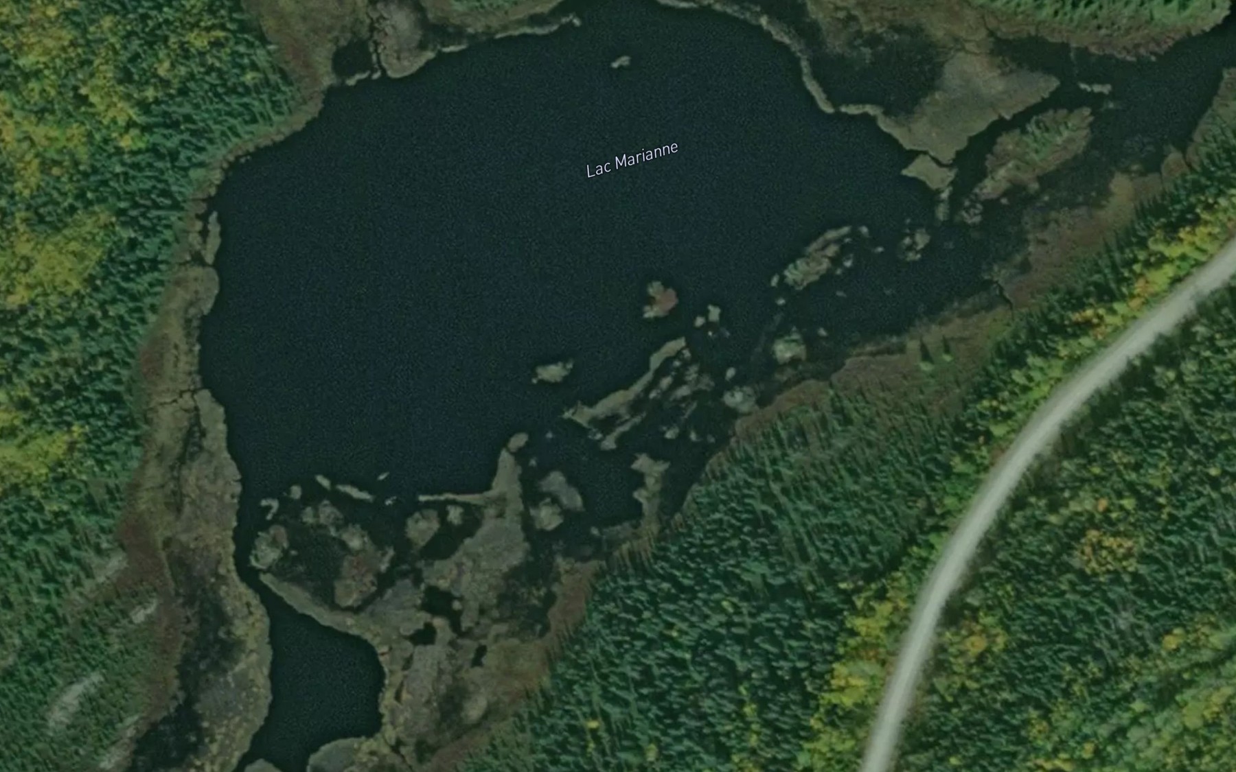 Satellite map of the Lac Marianne