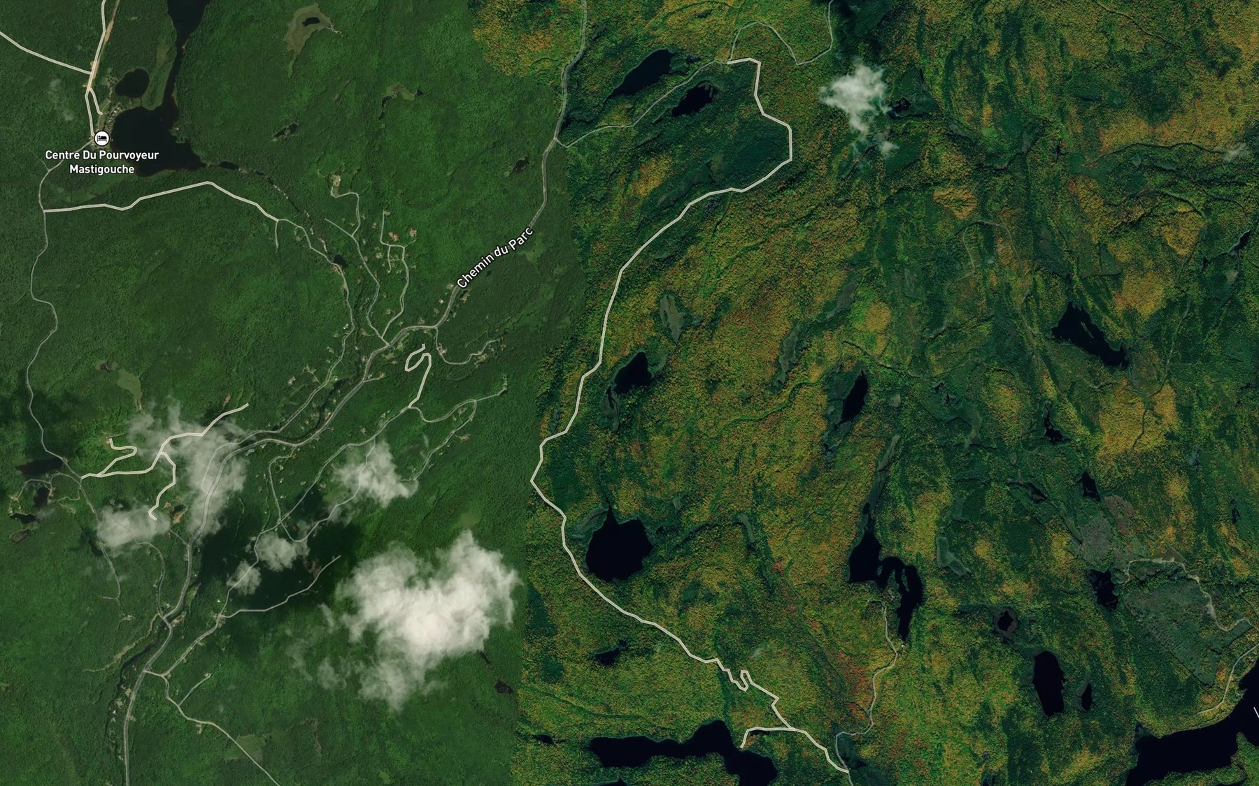 Satellite map of the Lac Rouger