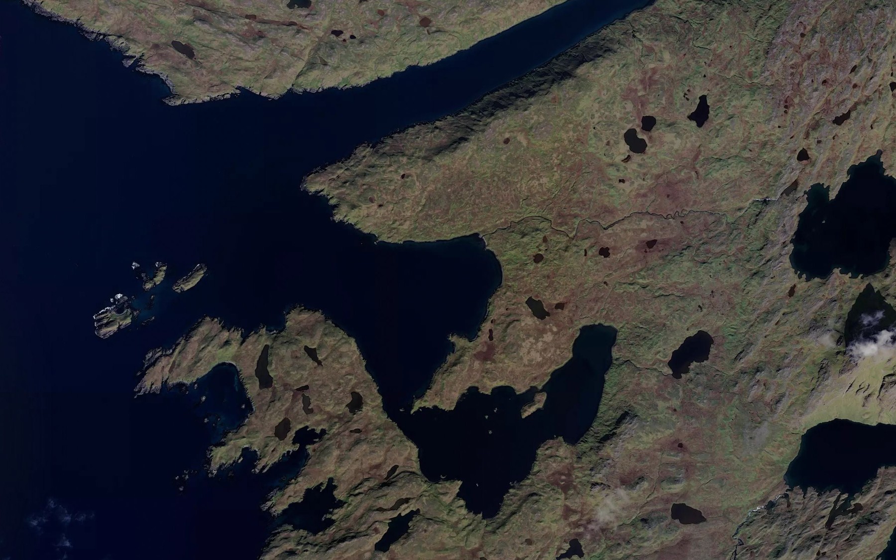 Satellite map of the Middle Arm