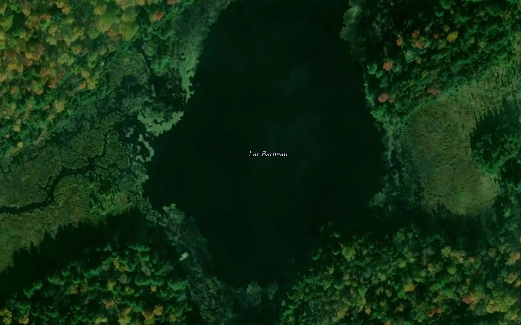 Satellite map of the Lac Bardeau