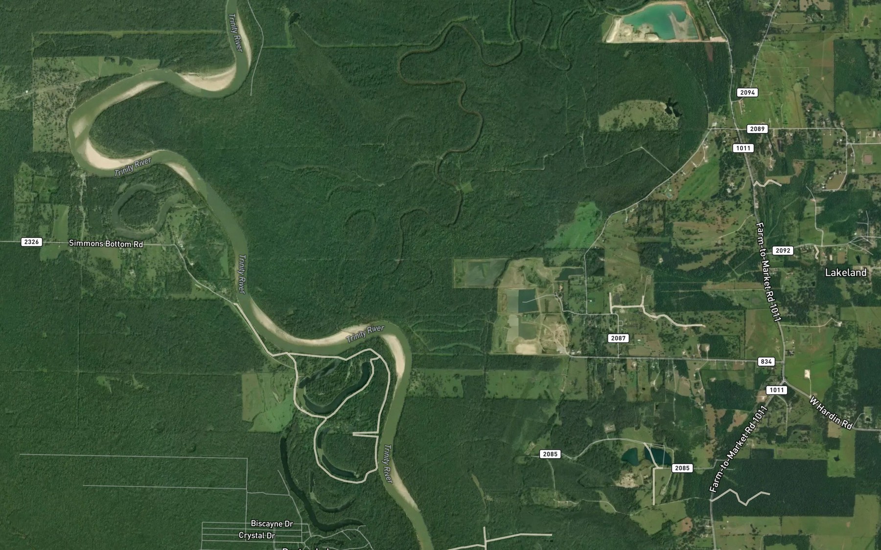 Satellite map of the Made Lake