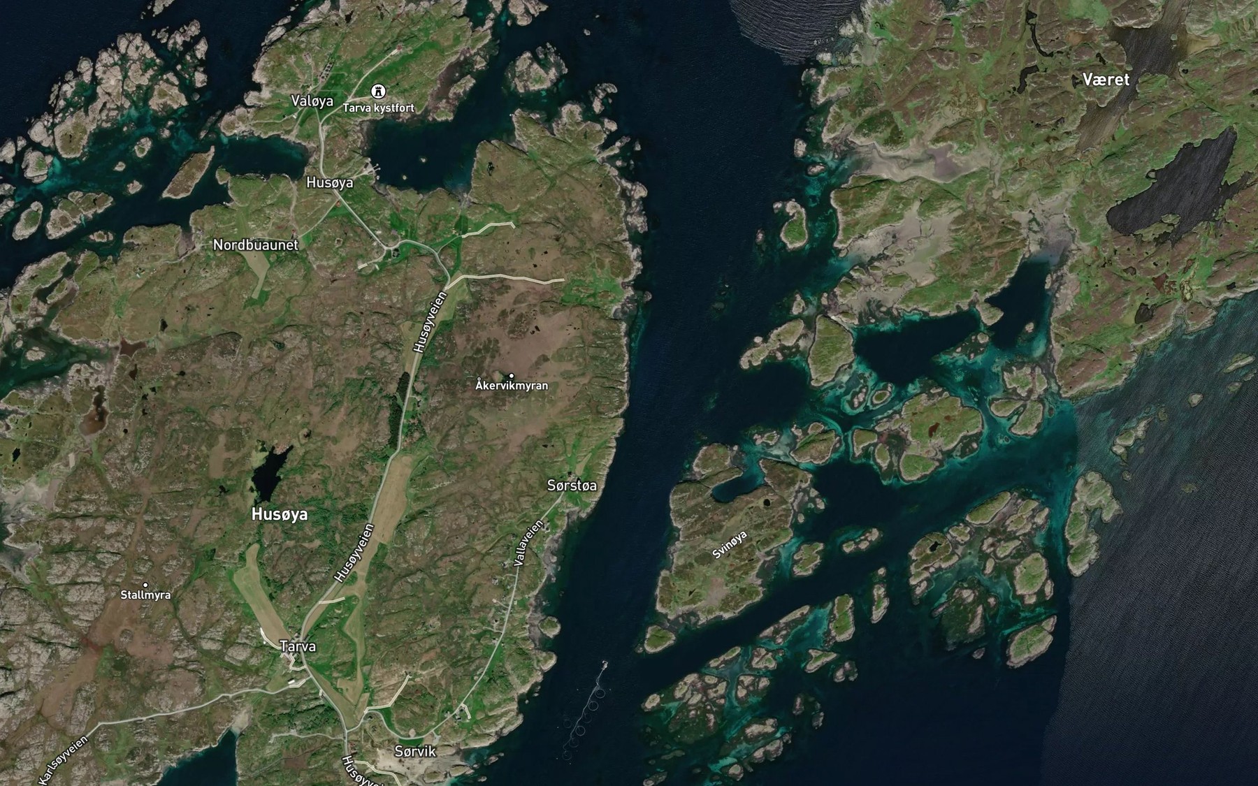 Satellite map of the Vikern