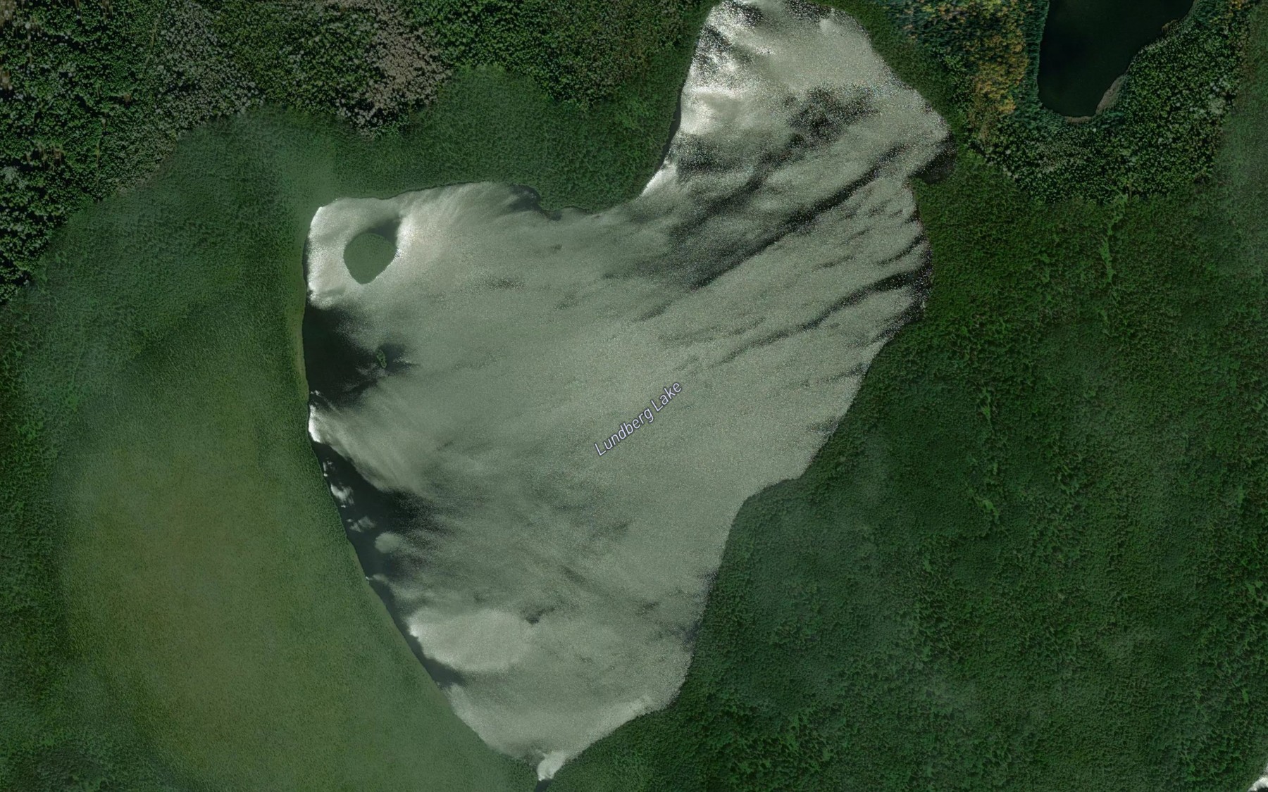Satellite map of the Lundberg Lake