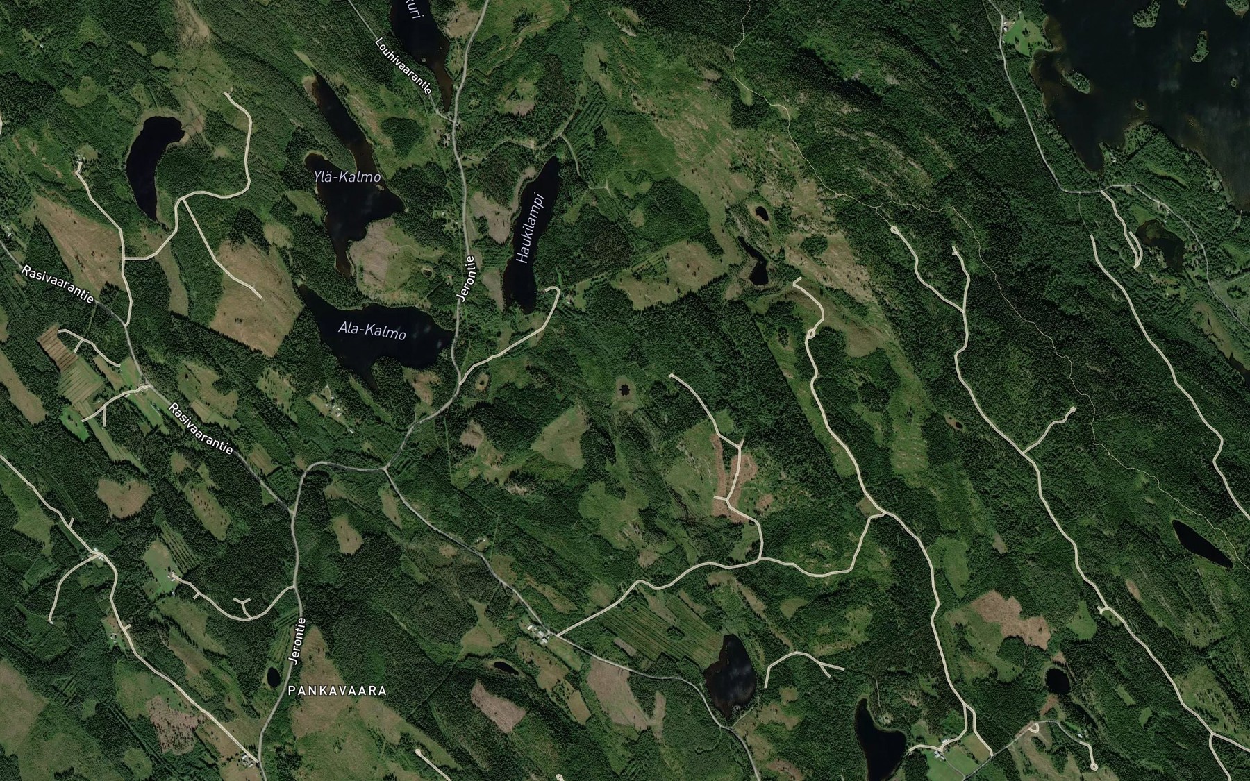 Satellite map of the Pieni Haukilampi