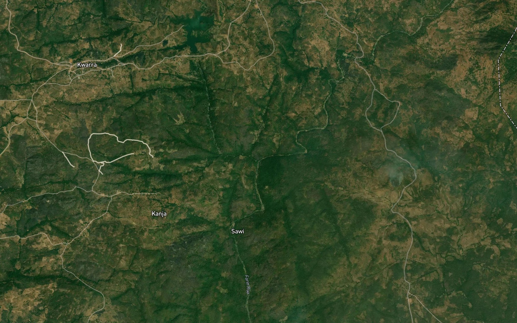 Satellite map of the River Daffo