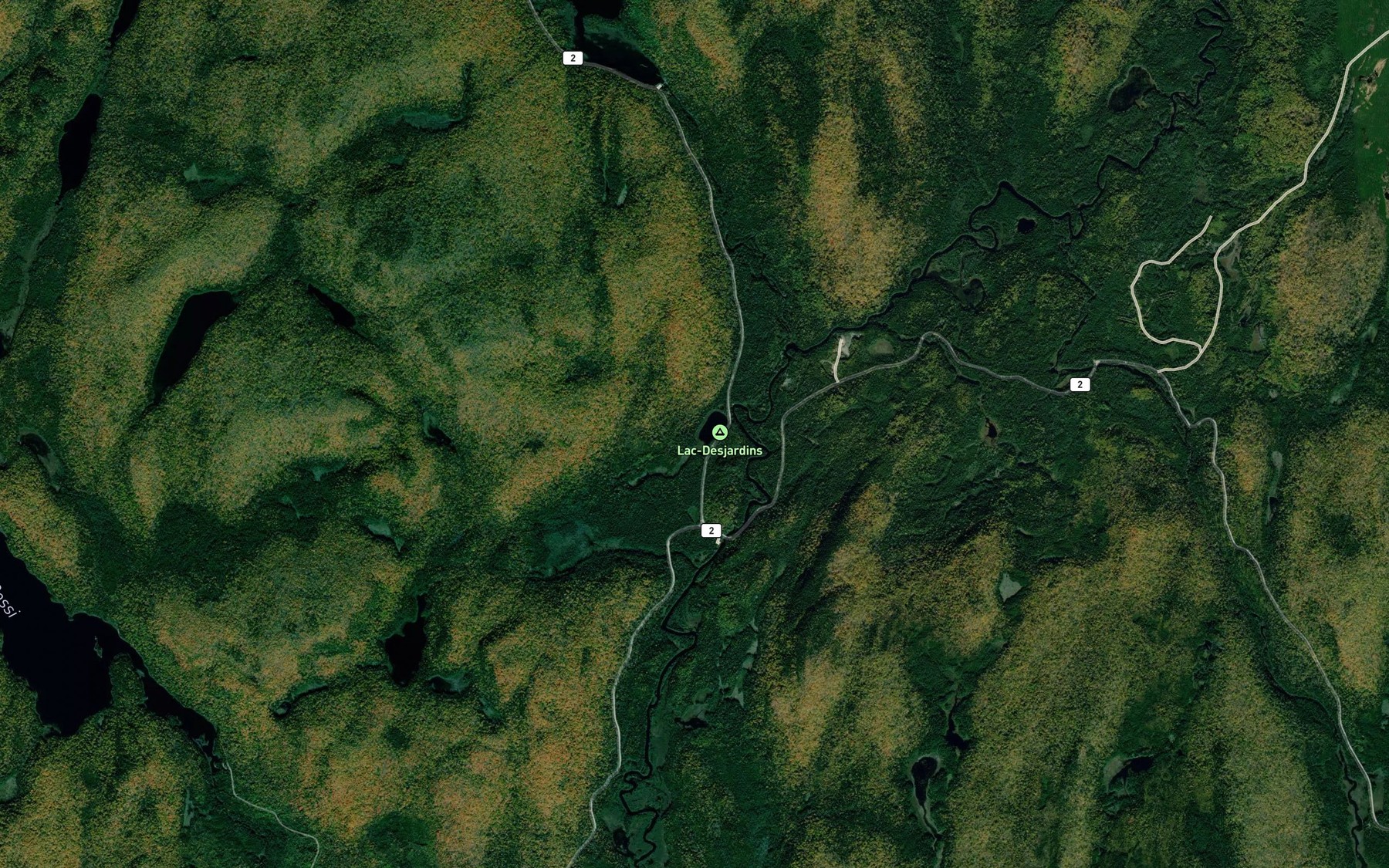 Satellite map of the Lac Desjardins