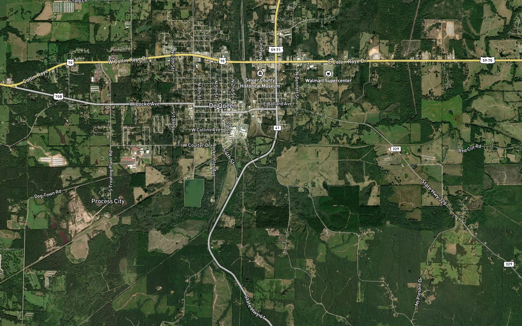 Satellite map of the Little Bear Creek