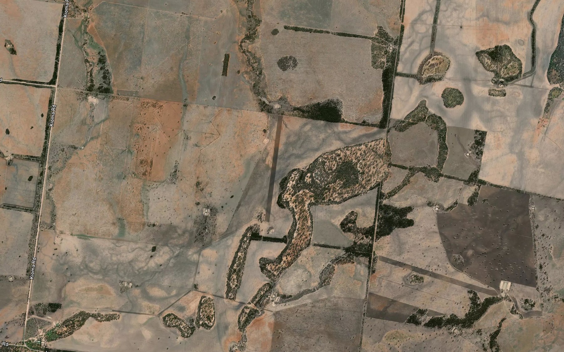 Satellite map of the Kiona Creek