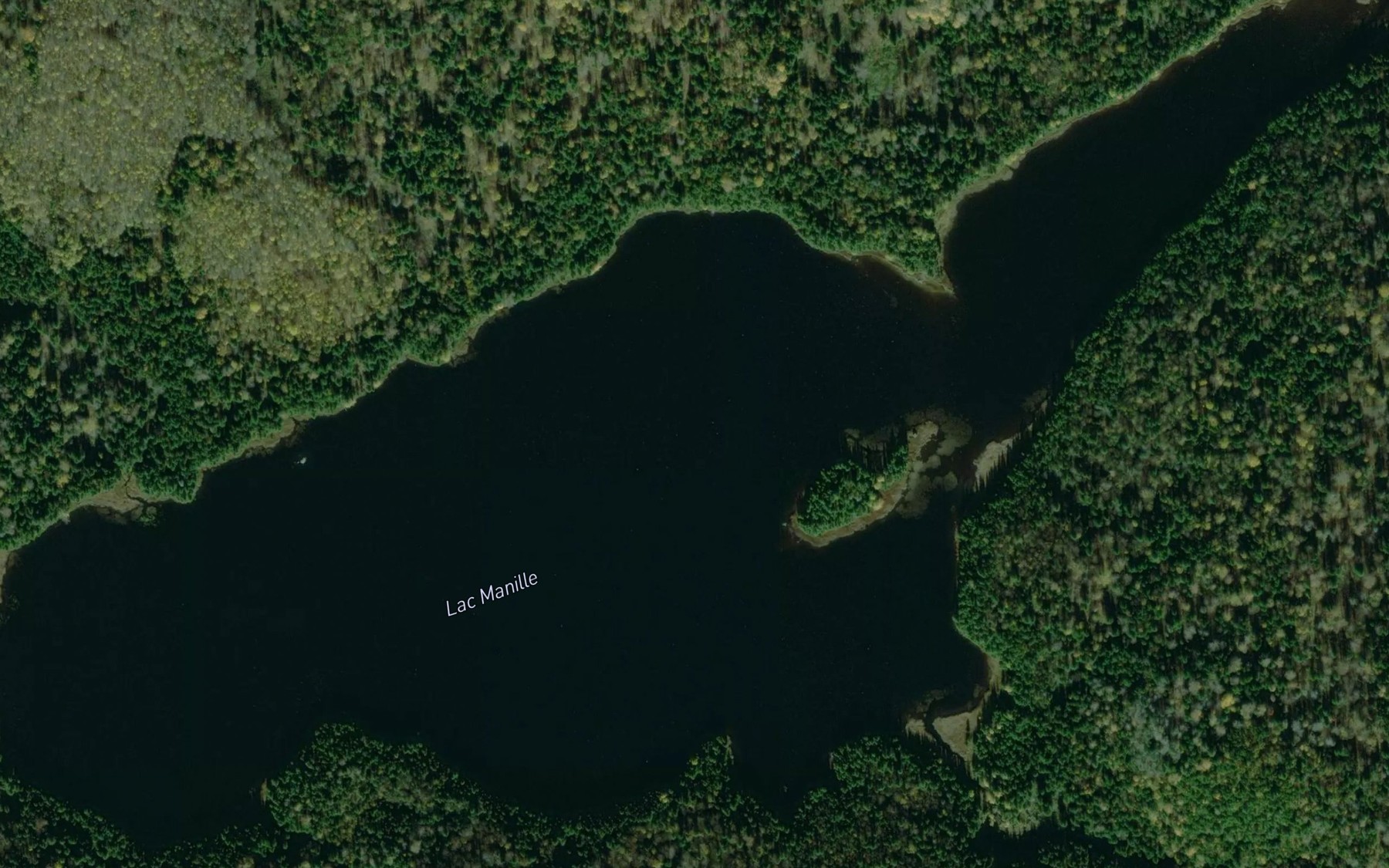 Satellite map of the Lac Manille