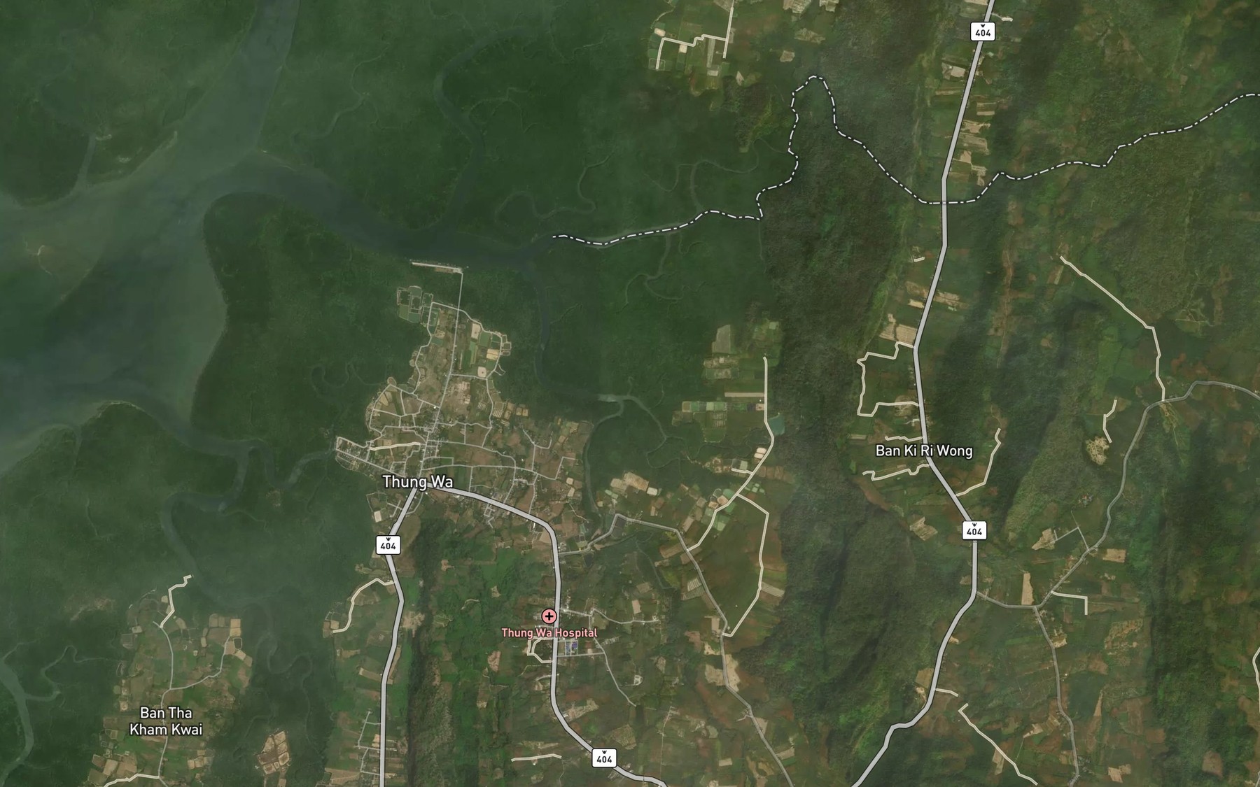 Satellite map of the Khlong Wang Kluai