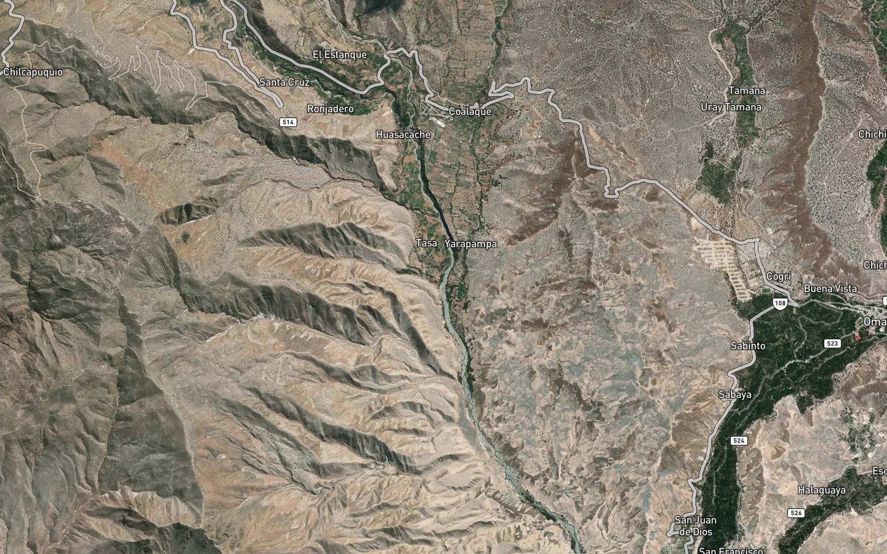 Satellite map of the Rio Aguada Buena