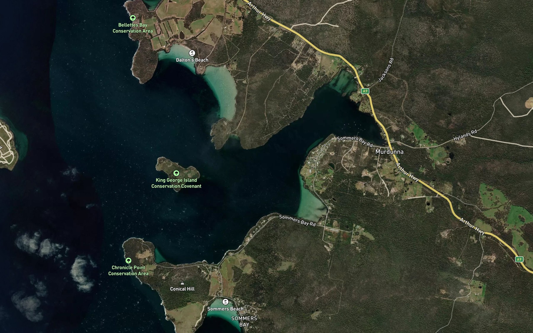 Satellite map of the King George Sound