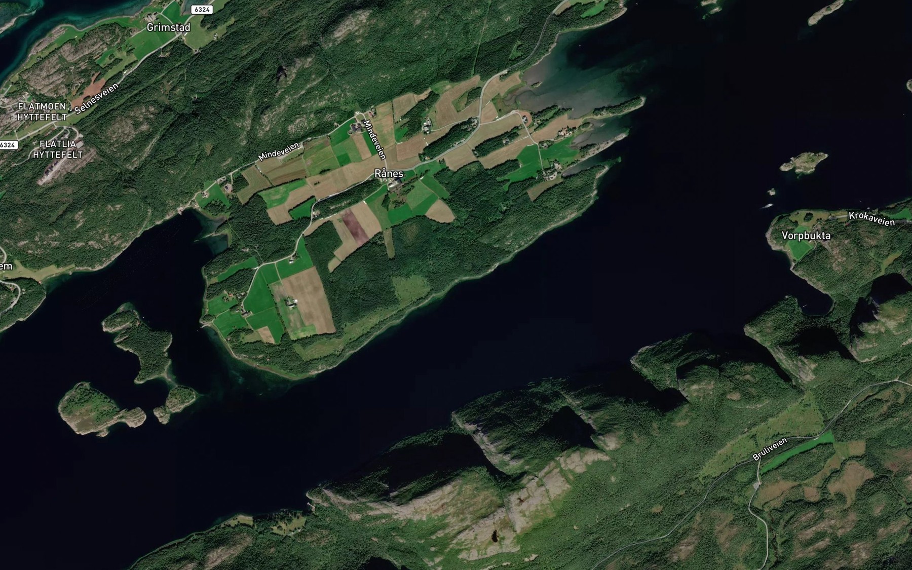 Satellite map of the Vester Brattvika