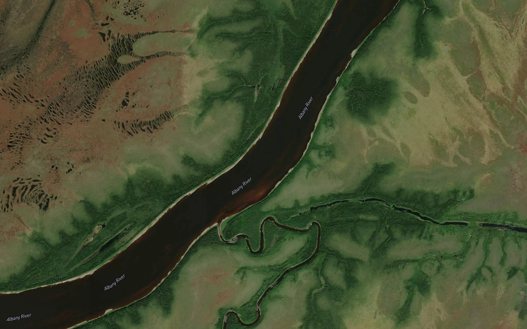 Satellite map of the Chemahagan River