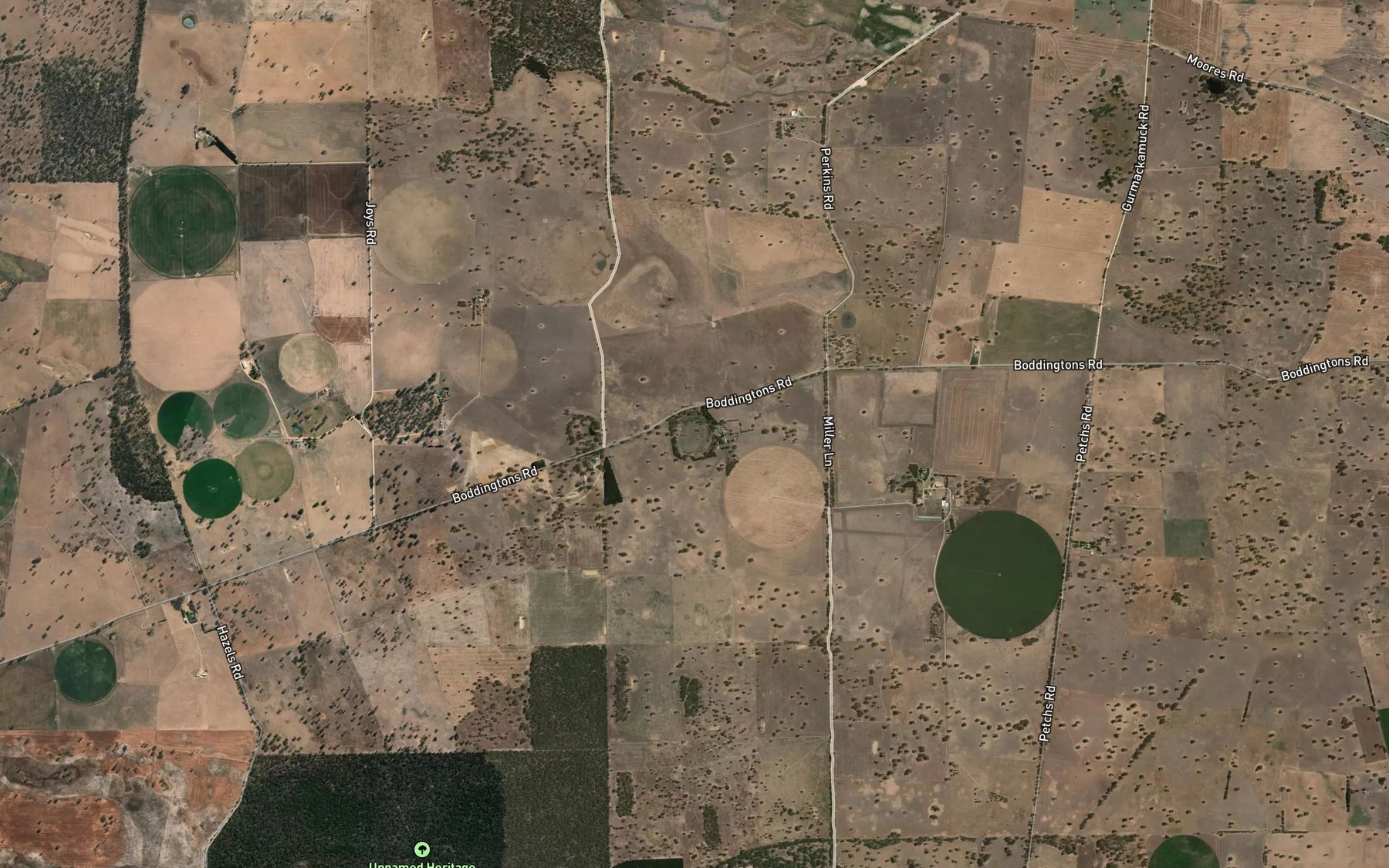 Satellite map of the Johnson Lake