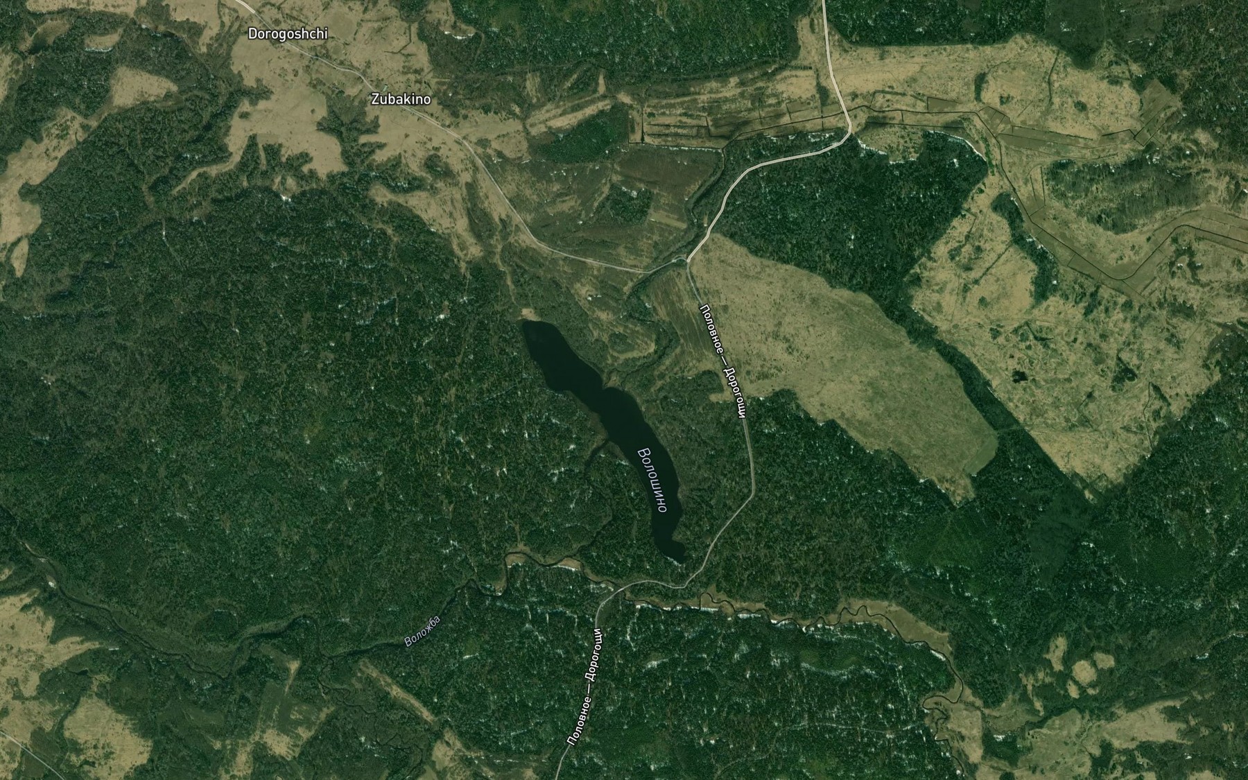 Satellite map of the Ponyr'