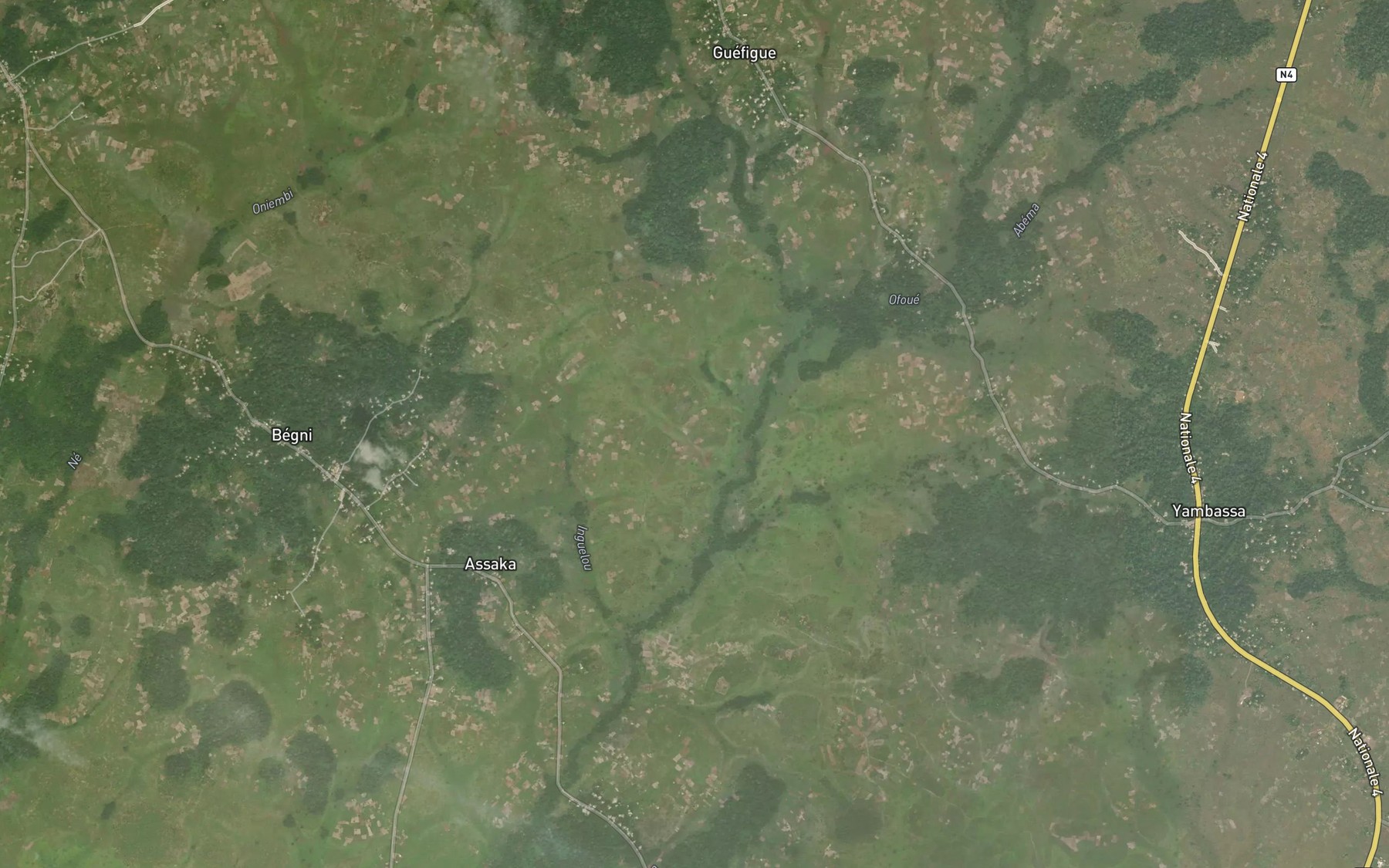 Satellite map of the Pontcha
