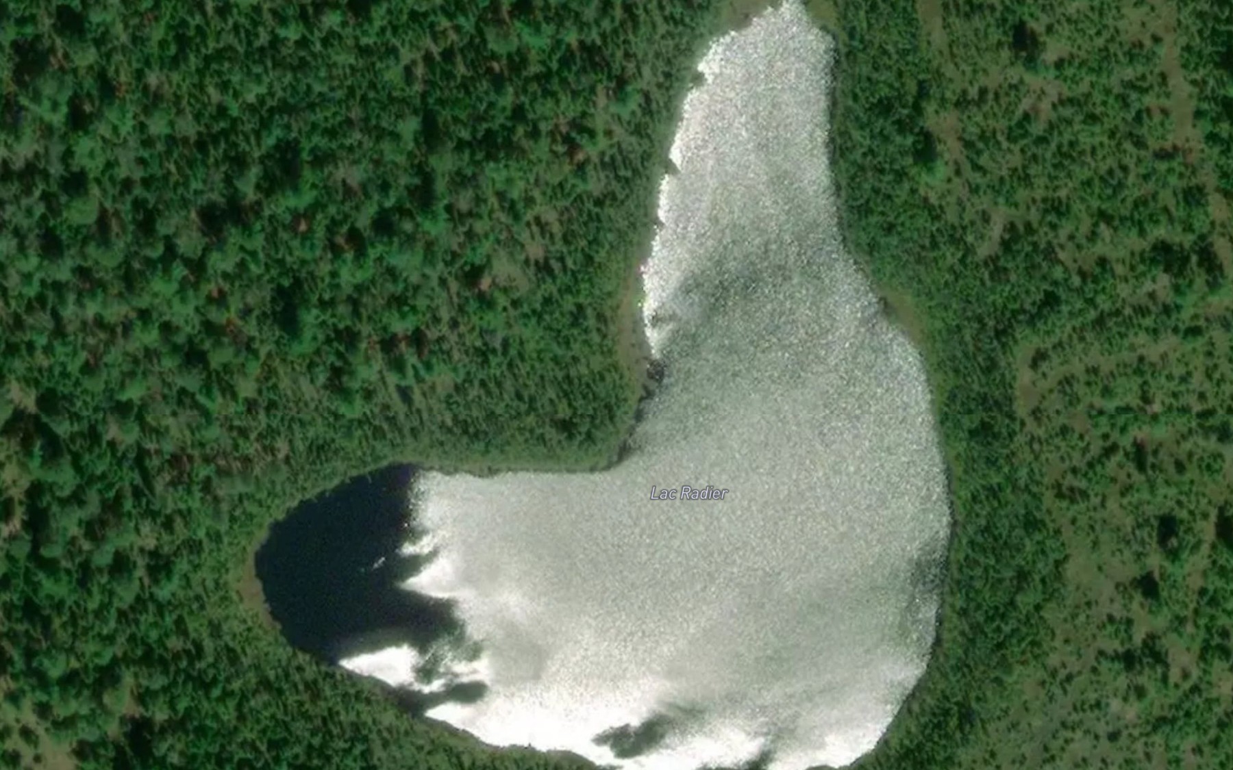 Satellite map of the Lac Radier