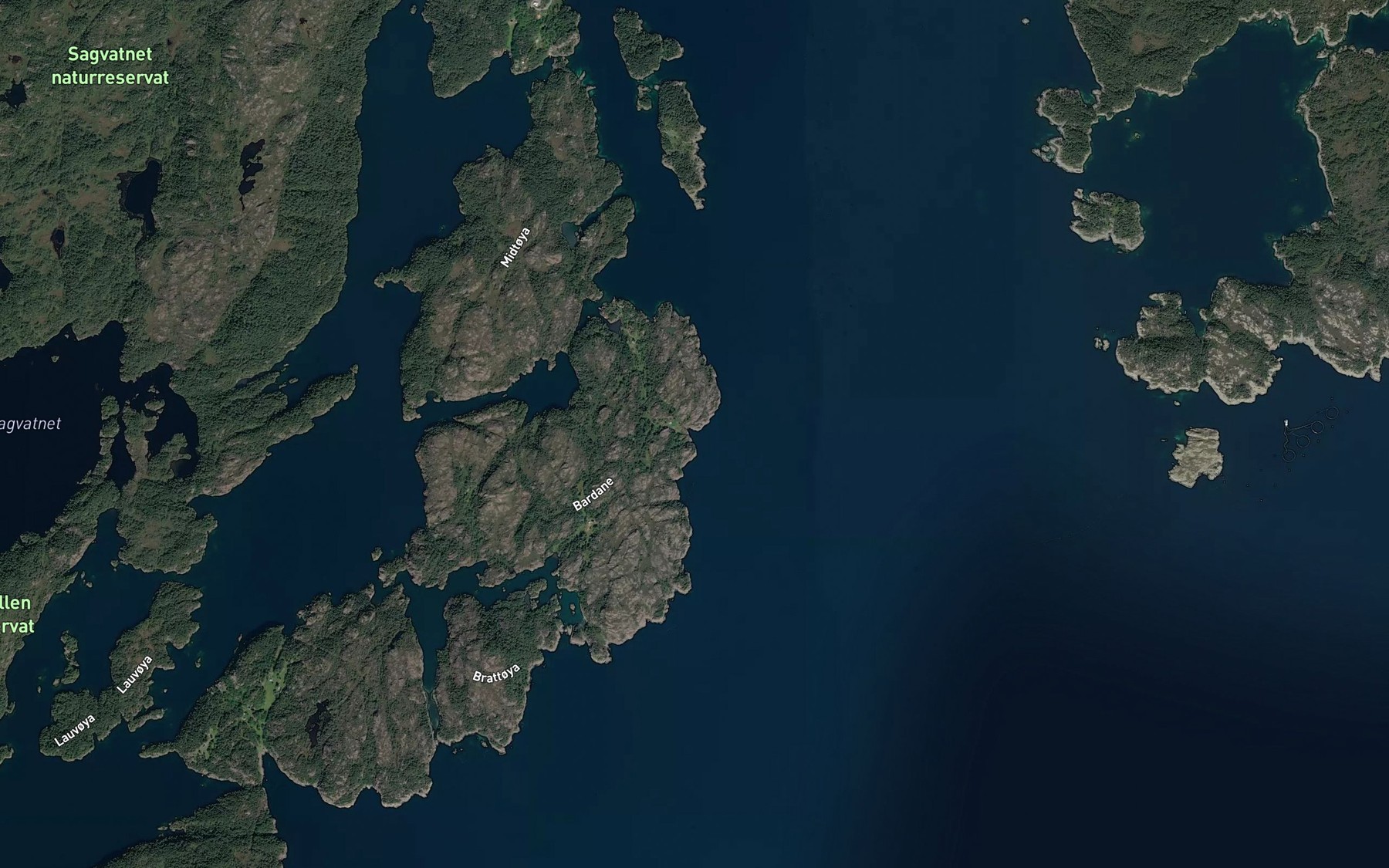 Satellite map of the Ivarsvika