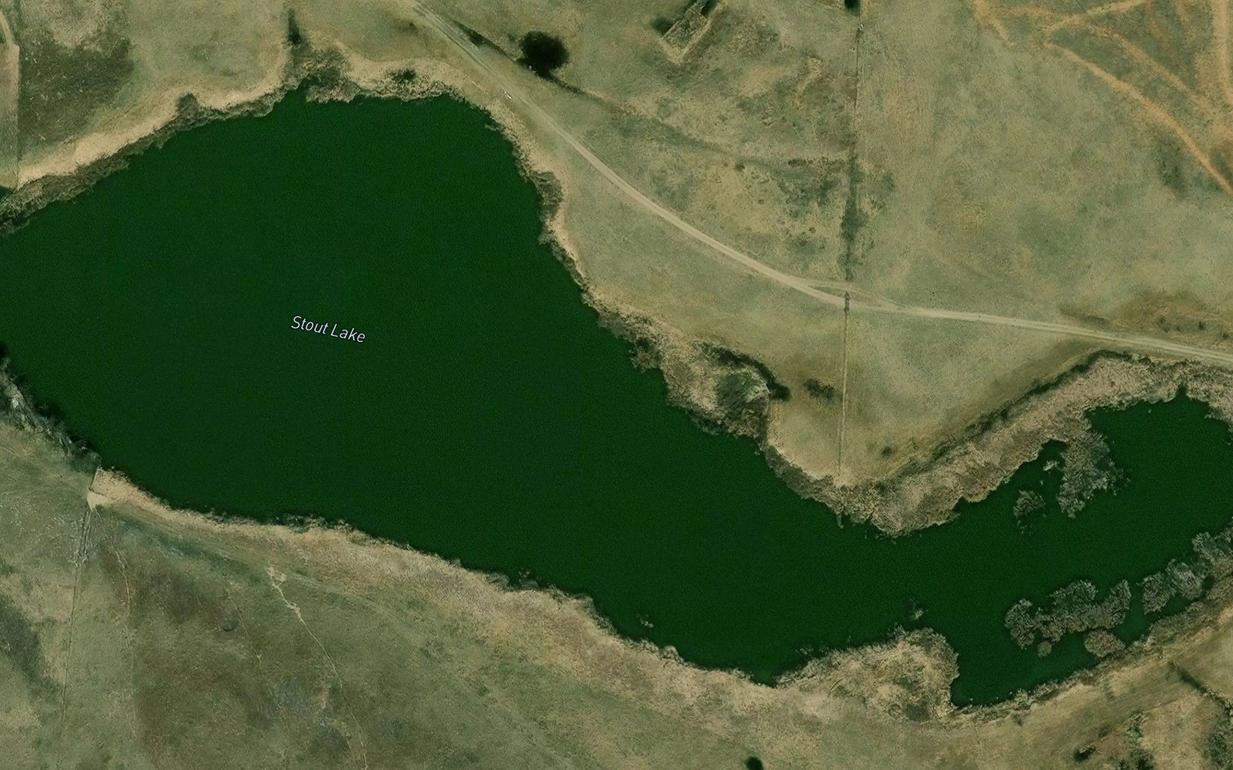 Satellite map of the Stout Lake