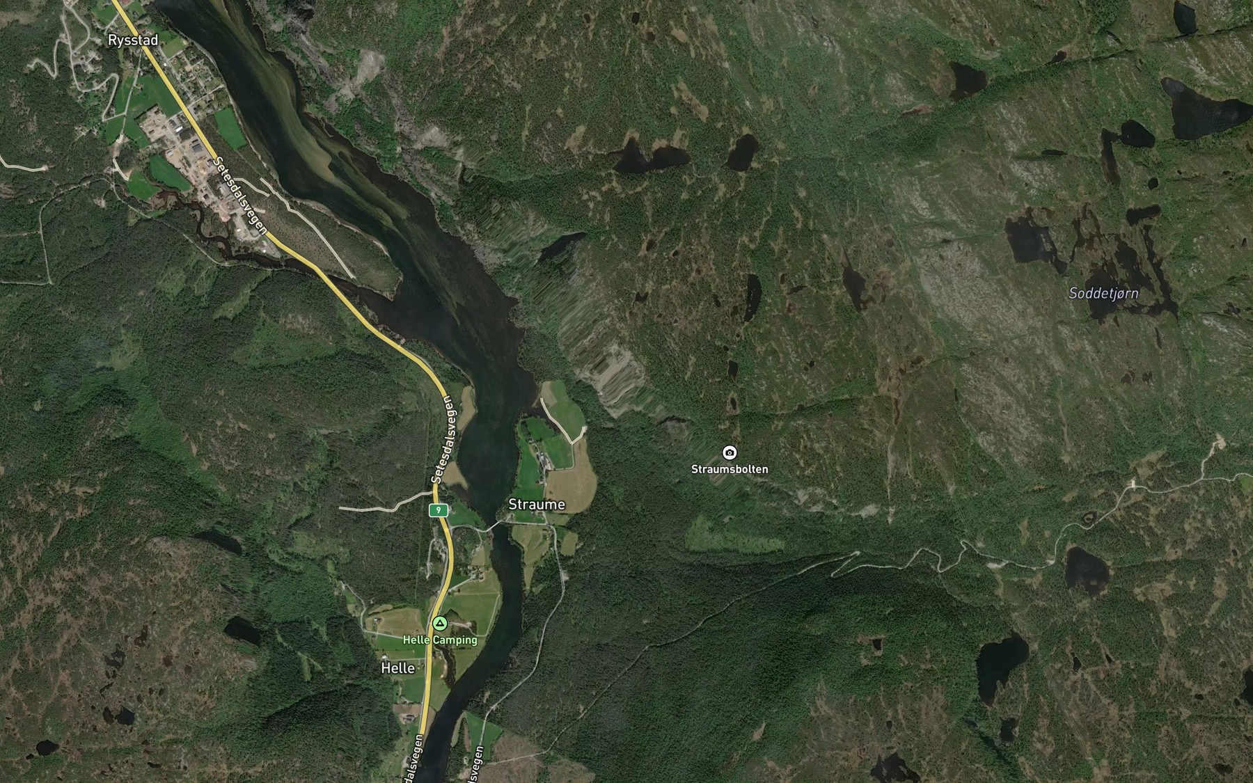 Satellite map of the Sauebekk