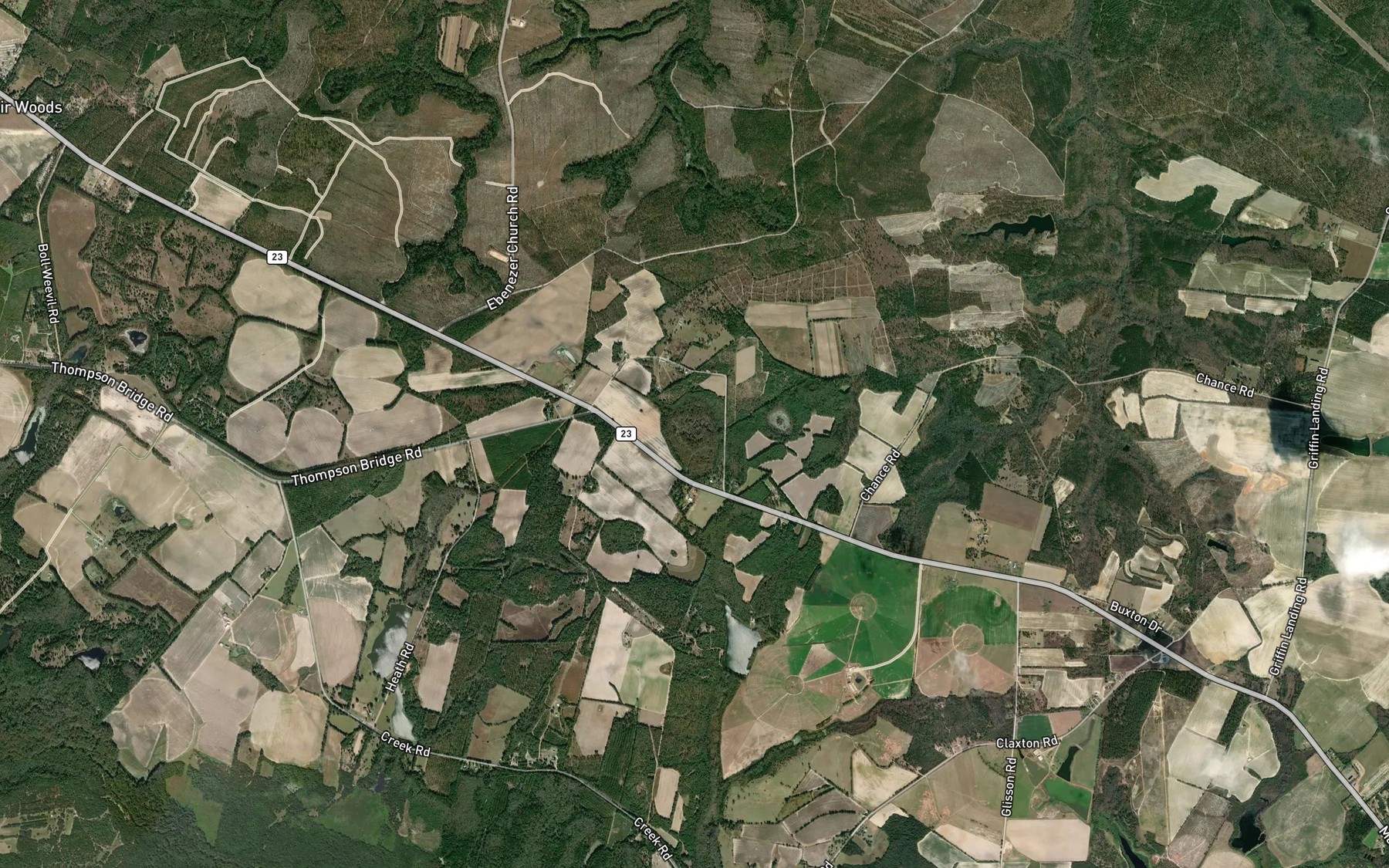 Satellite map of the Cypress Pond