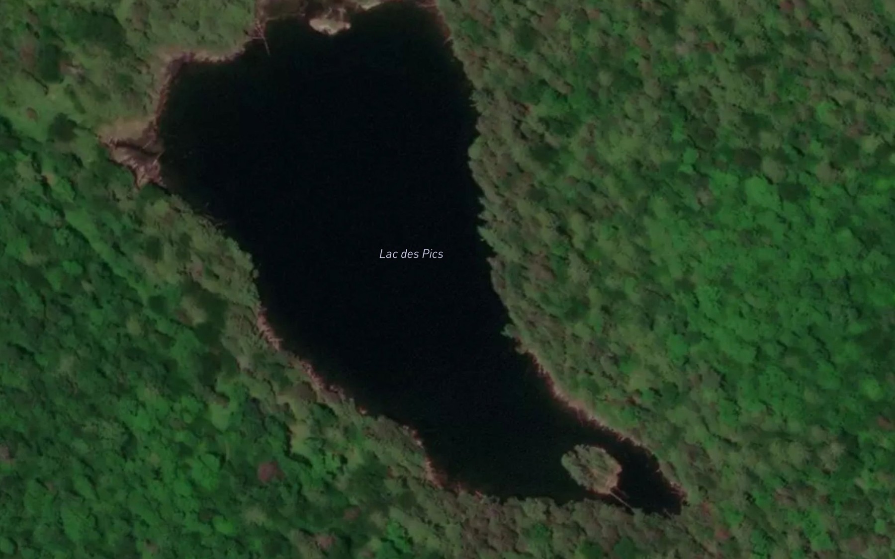 Satellite map of the Lac des Pics