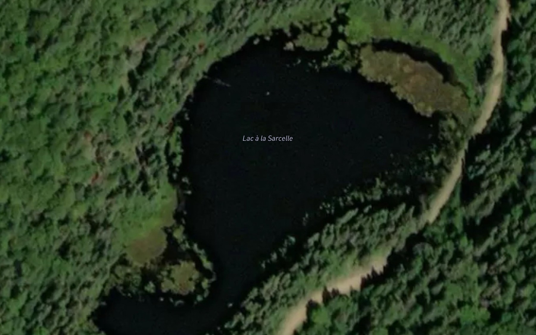 Satellite map of the Lac a la Sarcelle