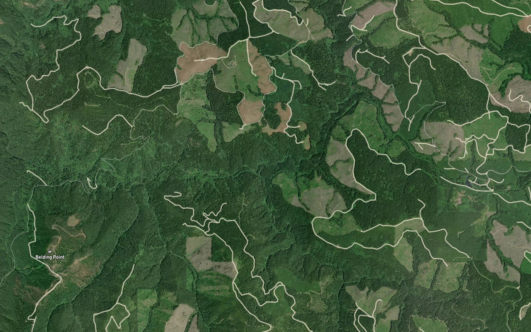 Satellite map of the Wolf Creek