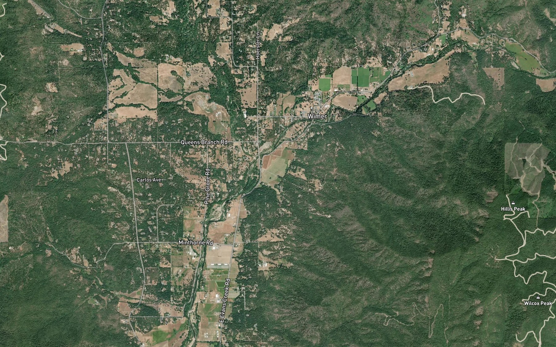 Satellite map of the Vroman Ditch