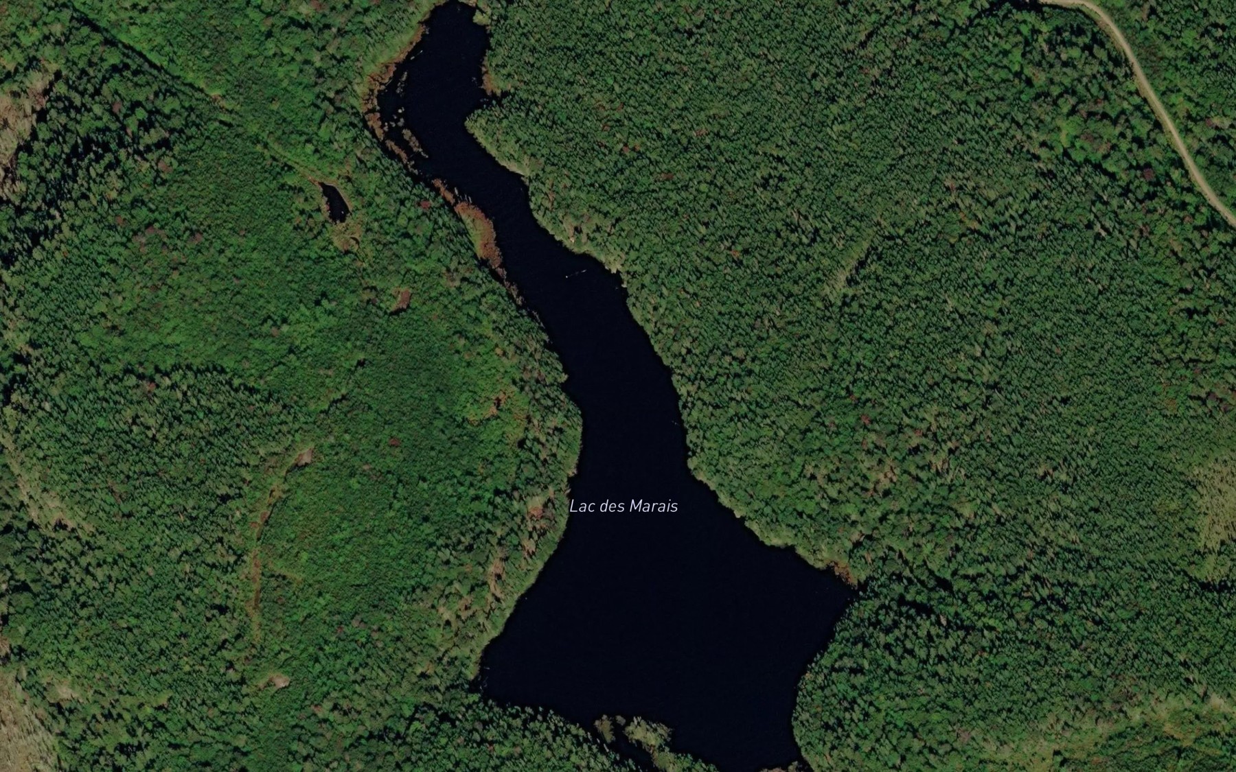 Satellite map of the Lac des Marais