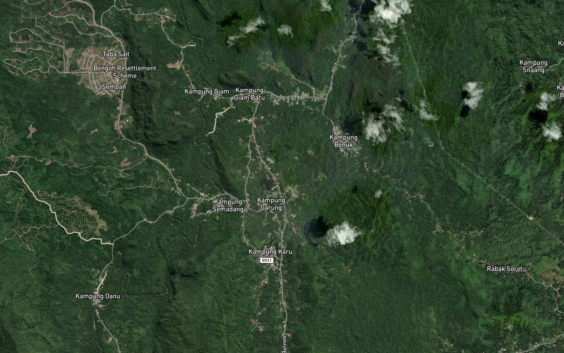 Satellite map of the Sungai Enggong