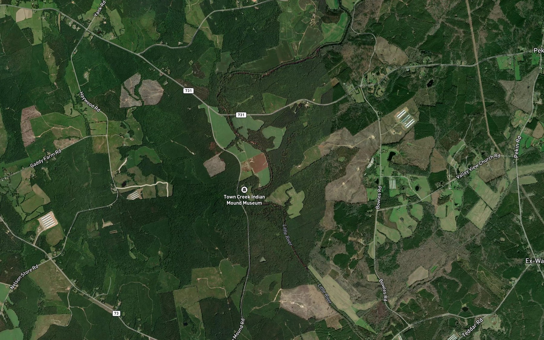 Satellite map of the Susies Creek