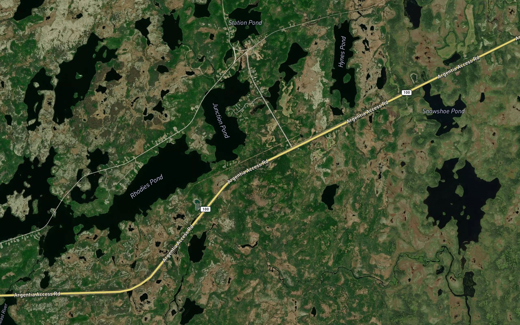 Satellite map of the Junction Pond