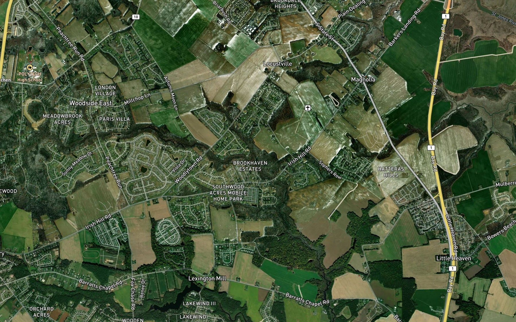 Satellite map of the Thorndyk Branch